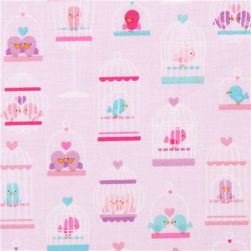 lilac dove love birdcage fabric Riley Blake Lovey Dovey Fabric