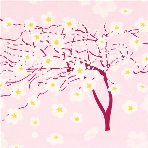 lilac flower fabric Michael Miller Breeze cherry blossom Fabric