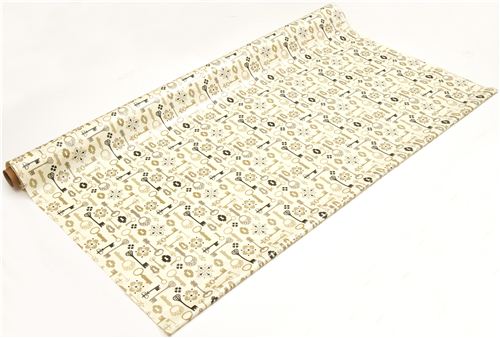 lock & key premium laminate fabric by Michael Miller 3