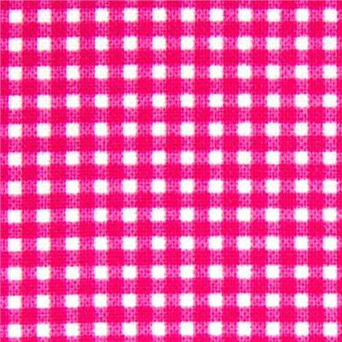 magenta karierter Michael Miller Stoff Vichy Karo 1