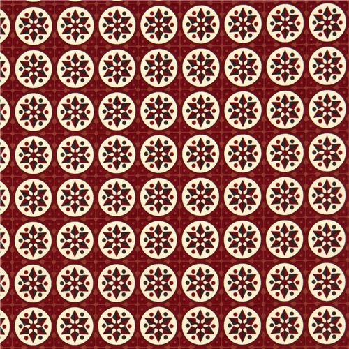 maroon Riley Blake fabric with stars and circles 2