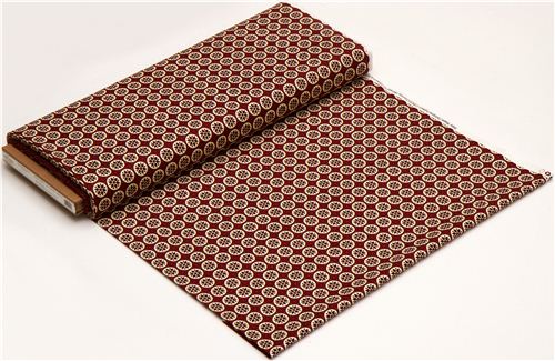 maroon Riley Blake fabric with stars and circles 3
