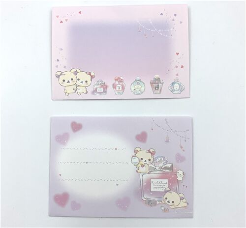 set mini carta da lettere buste Korilakkuma and friends San-X 2