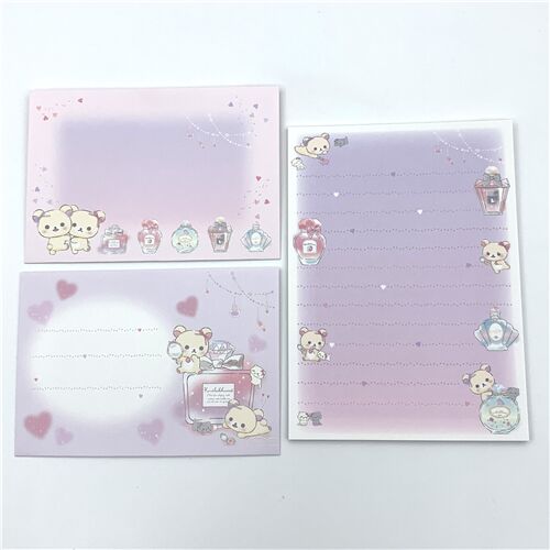 set mini carta da lettere buste Korilakkuma and friends San-X 5