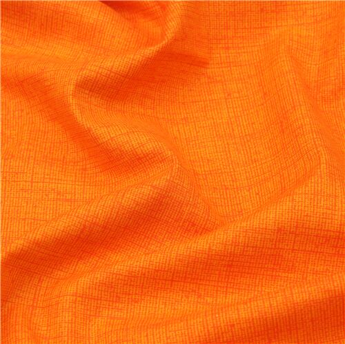 Tissu Timeless Treasures orange avec des petits quadrillages Tissu