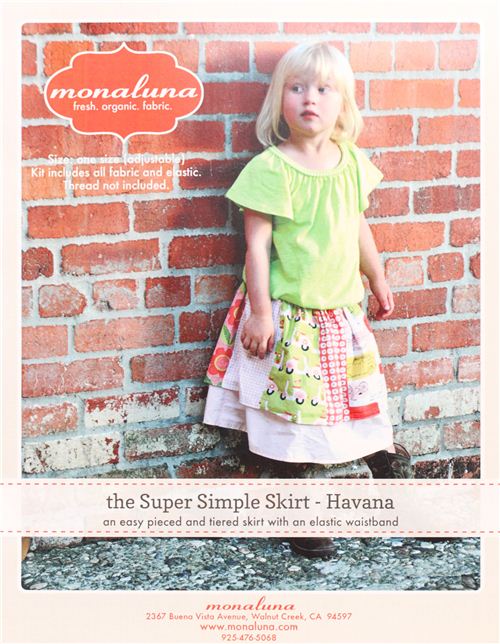 Kit de couture Monaluna, jupe pour fille Havana