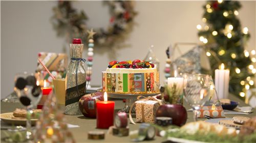 mt Washi Klebeband Dekoband Set Streifen Juwel Baum 3 St�ck Merry Christmas 14