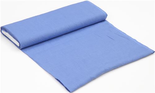 Fat Quarter (50 x 54 cm) - Tissu en lin nani iro Kokka uni bleu pervenche 3
