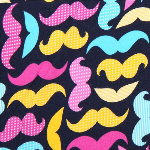 Tela punto bigotes azul marino Robert Kaufman Laguna Jersey Tela