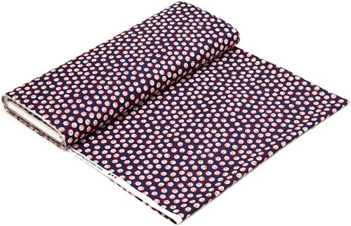 navy blue Timeless Treasures sailor fabric with anchors USA 3