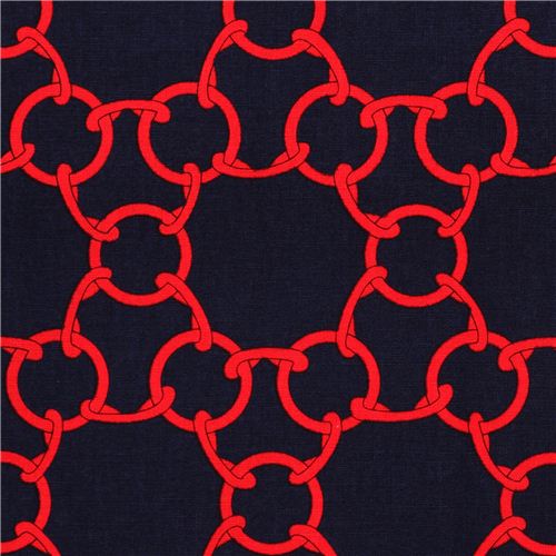 navy blue chain link fabric by Michael Miller Fabric