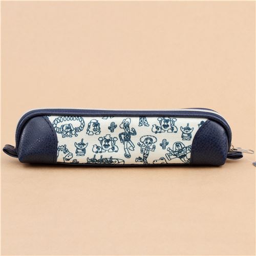 navy blue cream Toy Story Woody Buzz Jesse pencil case from Japan 6