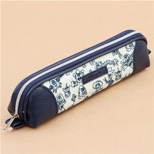 navy blue cream Toy Story Woody Buzz Jesse pencil case from Japan 7