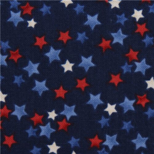 Navy Patriotic Tiny Stars Fabric