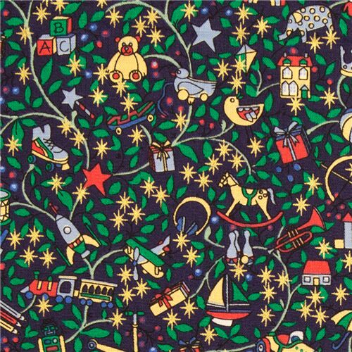 Merry and Bright Collection Magical Christmas Toys Fabric