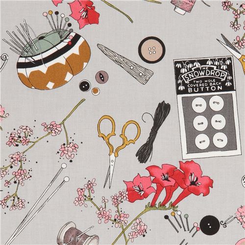 A Ghastlie Notion Sewing Scissors Flowers Fabric