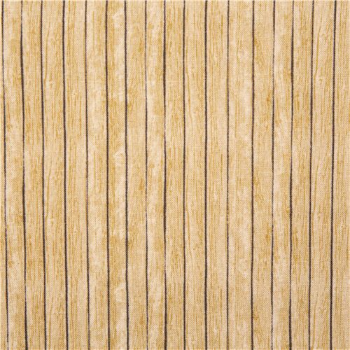 Tela valla de madera roble marrón cerca de tablas en algodón Landscape Medley Tela