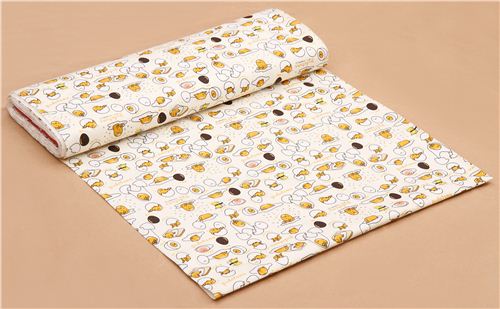Eierschalen weier Gudetama faules Ei Stoff von Sanrio aus Japan 0