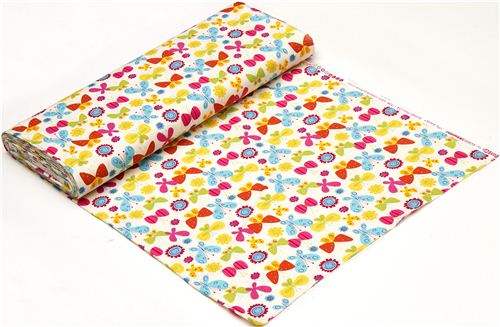 off-white Robert Kaufman fabric flower butterfly 3