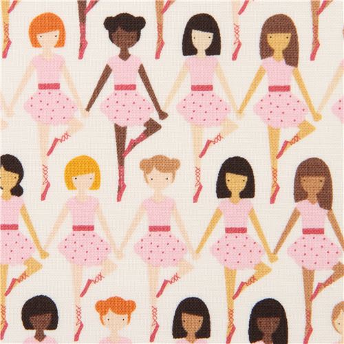 eierschale Ballerina Tnzerin Kokka Stoff Tiny Dancer Stoff