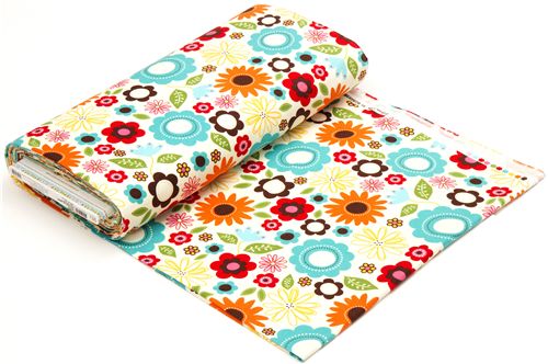 off-white flower flannel fabric Realizzato da Robert Kaufman 3