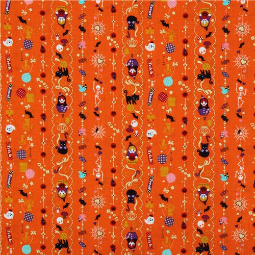 orange Halloween kawaii fabric matryoshka cat sweets 3