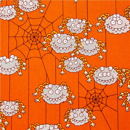 oranger US-Stoff mit niedlicher Kfer-Cartoon-Spinne Stoff