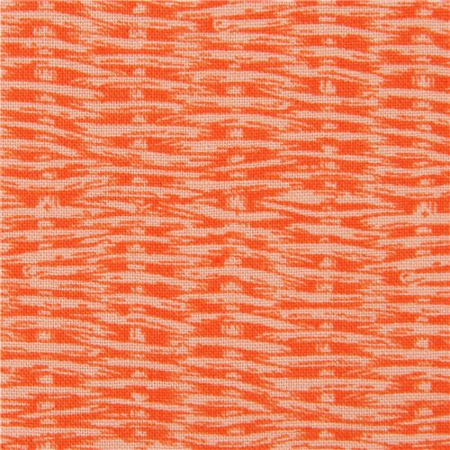 Orange Basket Weave Pattern Fabric