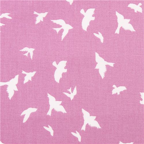 Tissu Michael Miller Flight couleur orchide avec des hirondelles Tissu