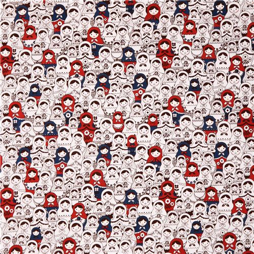 packed matryoshka Canvas fabric Cosmo Japan 0