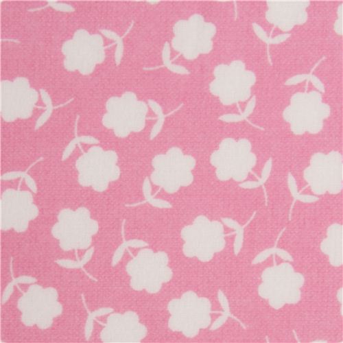 pale pink flower flannel fabric by Robert Kaufman USA Fabric