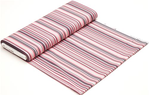 pale rosa grey and white stripes fabric Realizzato da Michael Miller 3