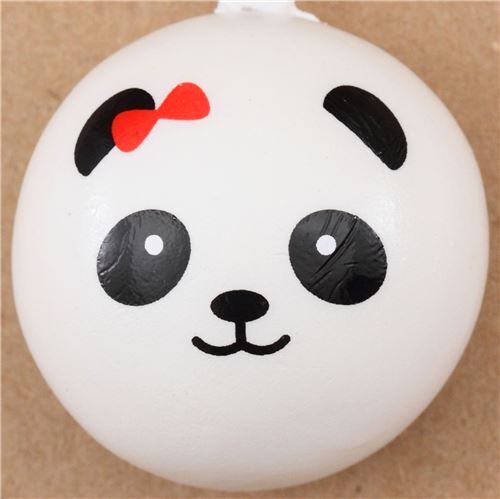 ciondolo squishy panda fiocchetto rosso