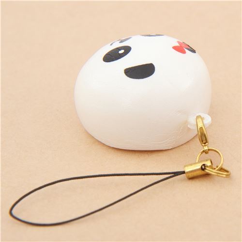 ciondolo squishy panda fiocchetto rosso 4