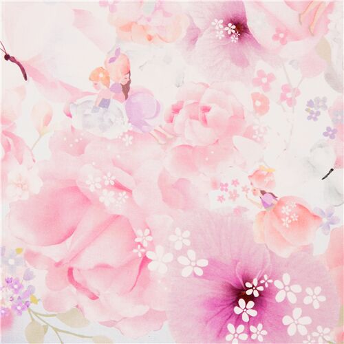 Pastel Lush Ombre Fairies Blooms  Fabric by Michael Miller Fabric