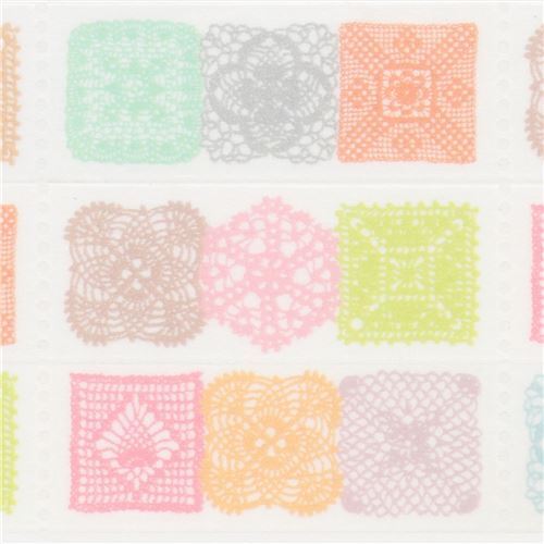 Ruban de masquage dco mt fab en Washi perfor avec des motifs multicolores