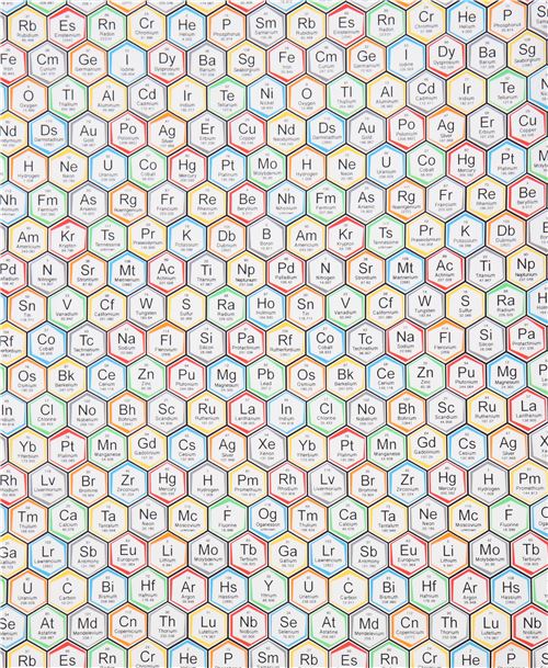 Resto de 45 cm - Tela con tabla peri�dica de Robert Kaufman 2