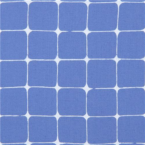 Tela azul de cuadros con lneas blancas de Robert Kaufman Blueberry Park Tela