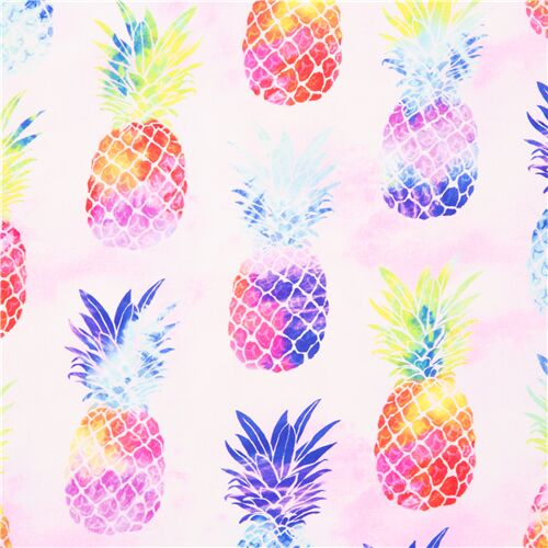 Tropical State of Mind Rainbow Pineapple Fabric