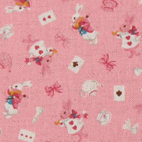 rosa Alice im Wunderland Canvas Stoff Kokka Japan Stoff