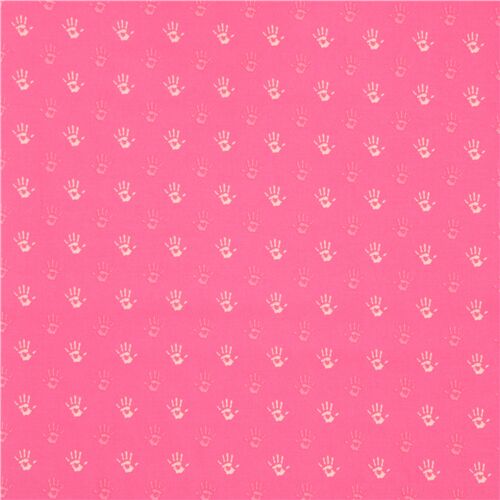 pink Art Gallery Fabrics handprint fabric - modeS4u