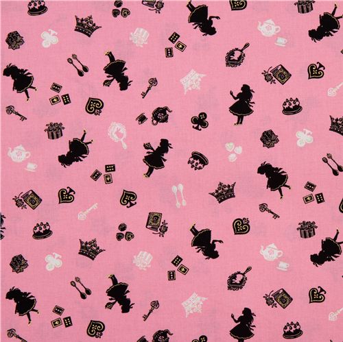 pink Japanese fabric Alice in Wonderland Cosmo 2