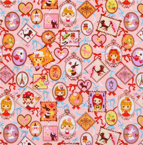 pink Japanese fabric girls portrait photos Cosmo 2