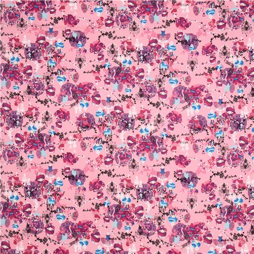 Tela laminada rosa Little Twin Stars realeza reyes rey de Sanrio Japón 0