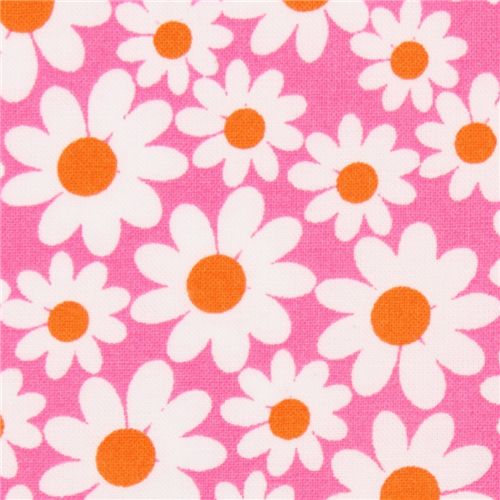 pinker Michael Miller Stoff Petal Flower Gänseblümchen 1