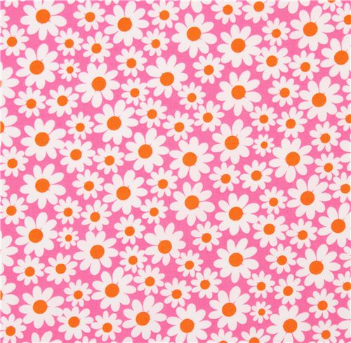 pinker Michael Miller Stoff Petal Flower Gänseblümchen 2