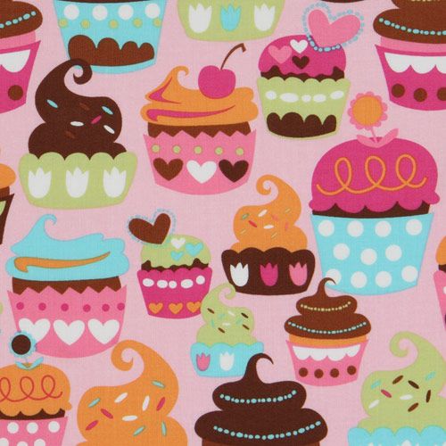 rosa Michael Miller Stoff Sweet Treats Törtchen 1