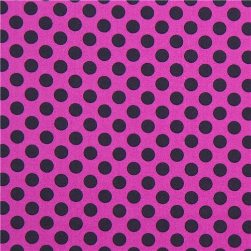 pink Michael Miller fabric grey polka dots 2