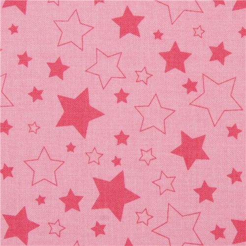 pink Riley Blake star fabric from the USA Fabric