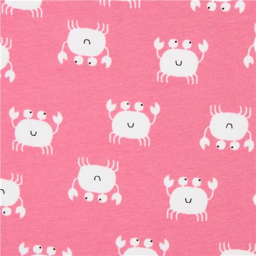 pink Stof Fabrics crab knit fabric Fabric
